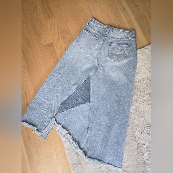 Light Blue Denim Women Skirt - Picture 2 of 4